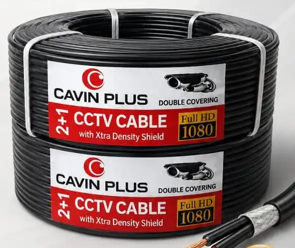2+1 Pure Copper CCTV Cable Black